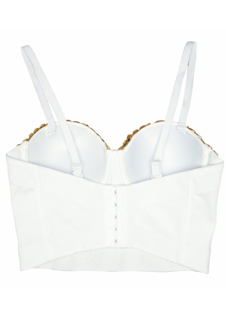 Gilded Glamour Chain Bustier Top