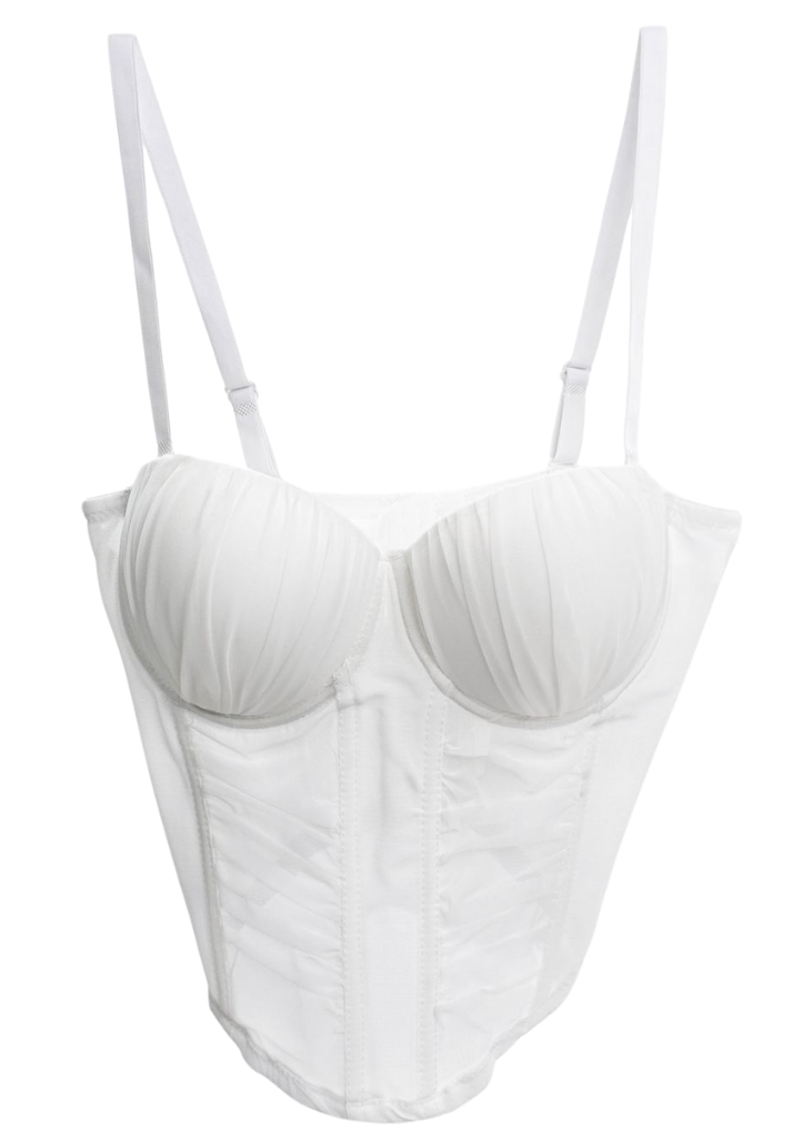 Ethereal Structure Pleated Cup Corset