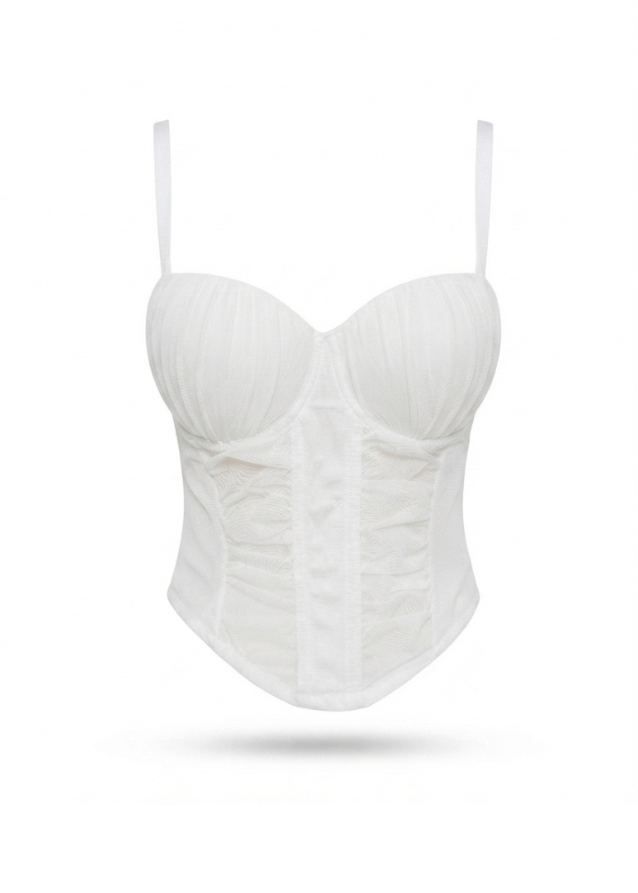 Ethereal Structure Pleated Cup Corset