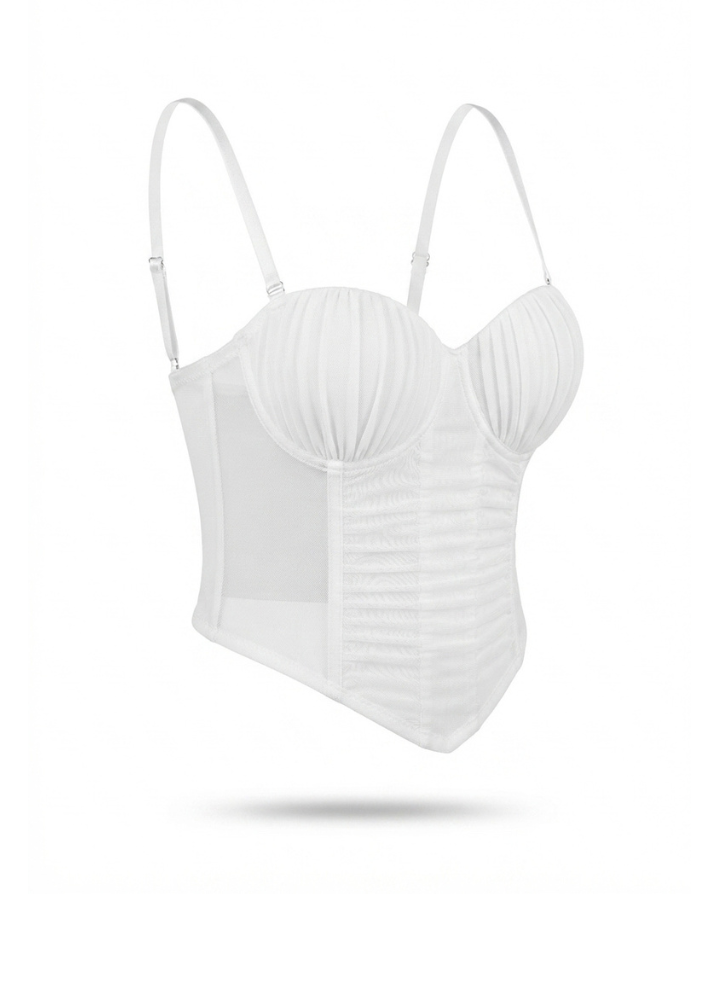 Ethereal Structure Pleated Cup Corset
