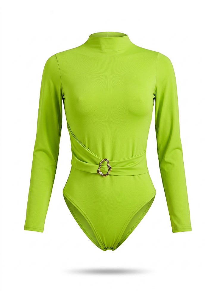 Sleek Silhouette Long-Sleeve Bodysuit