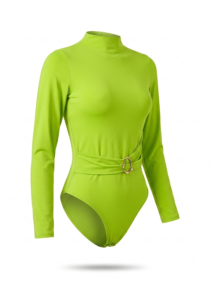Sleek Silhouette Long-Sleeve Bodysuit