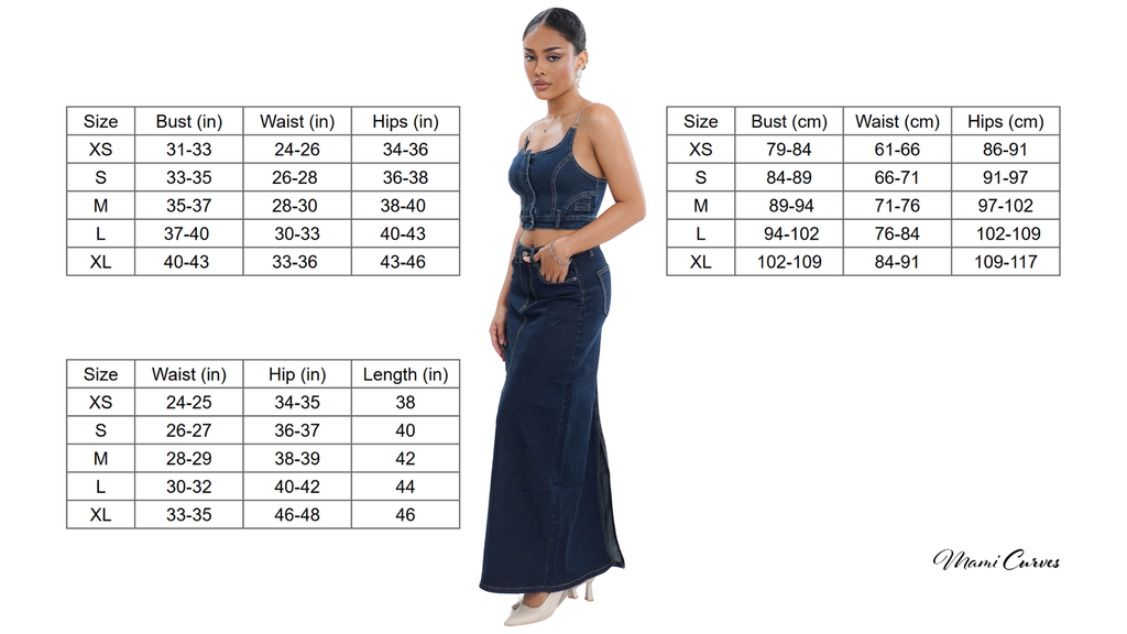 Denim Noir Two-Piece Set