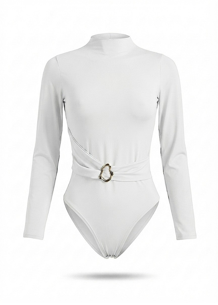Sleek Silhouette Long-Sleeve Bodysuit