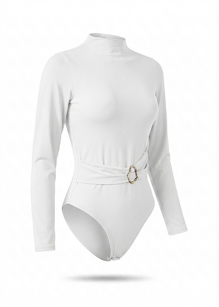 Sleek Silhouette Long-Sleeve Bodysuit
