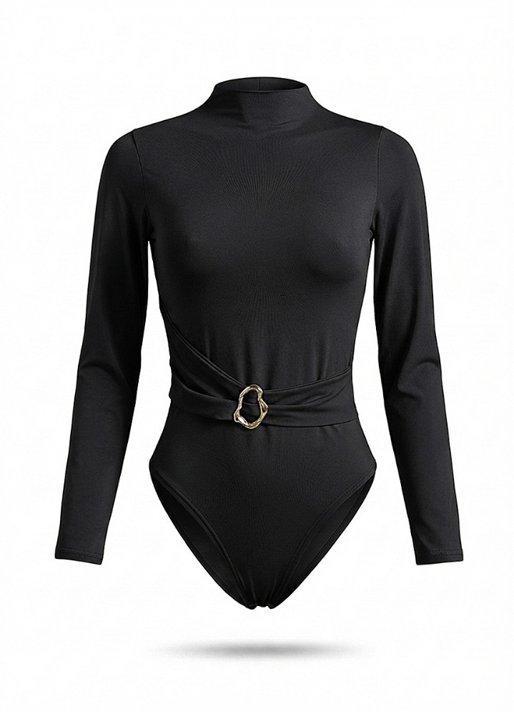 Sleek Silhouette Long-Sleeve Bodysuit