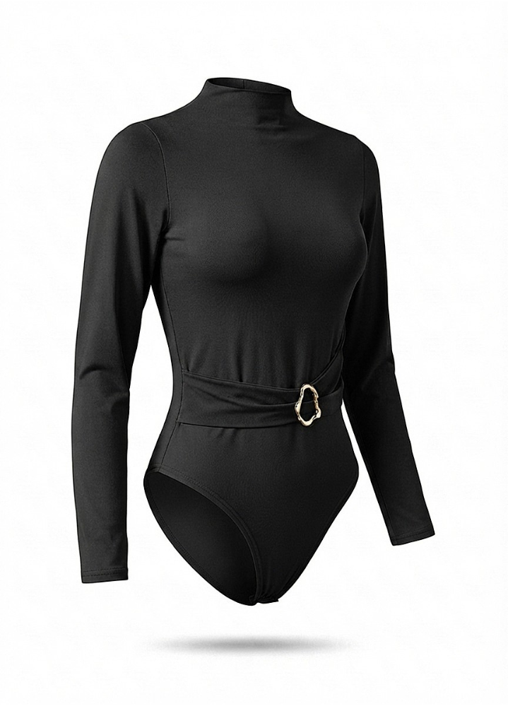 Sleek Silhouette Long-Sleeve Bodysuit