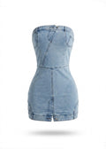 Reconstructed Strapless Mini Dress