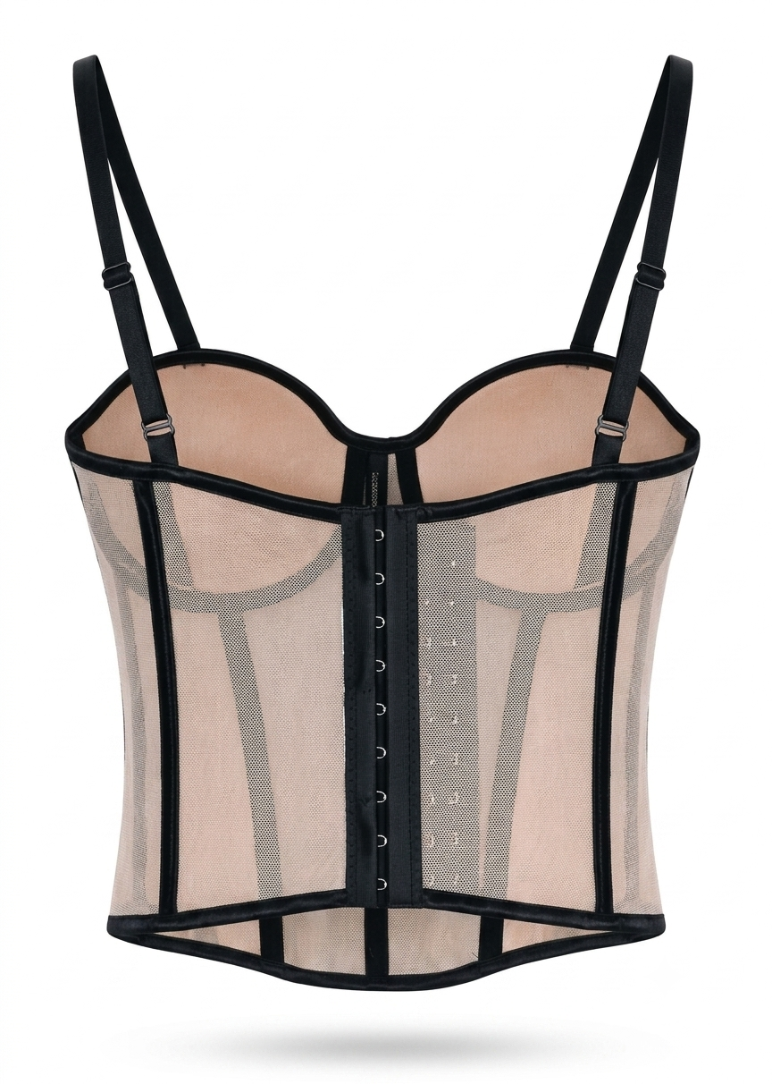 Lace Silhouette Corset Bustier