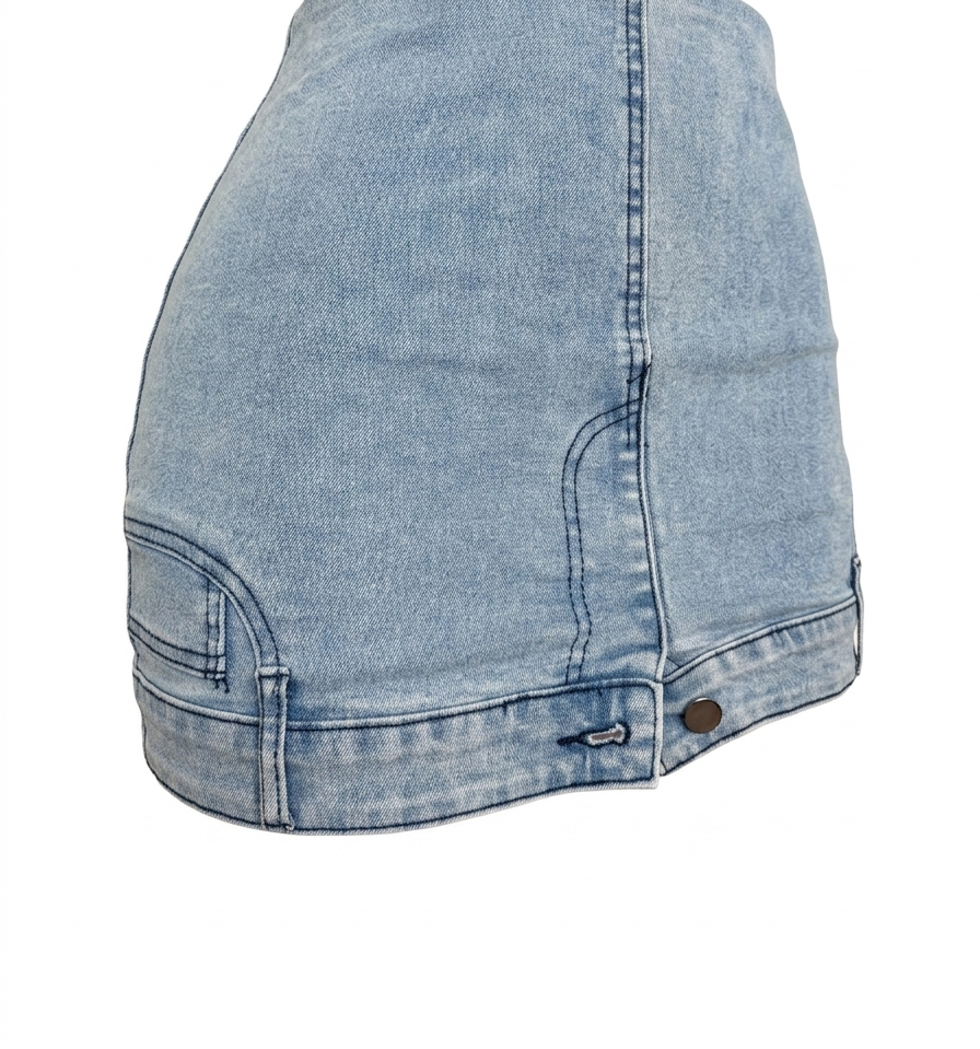 Reconstructed Strapless Mini Dress