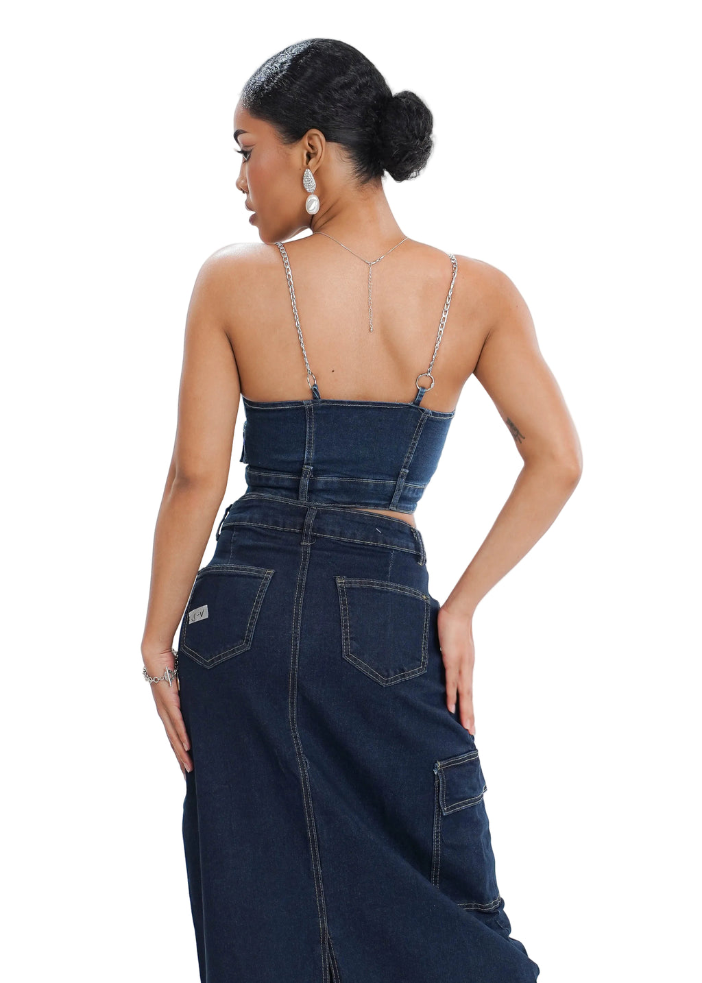 Denim Noir Two-Piece Set