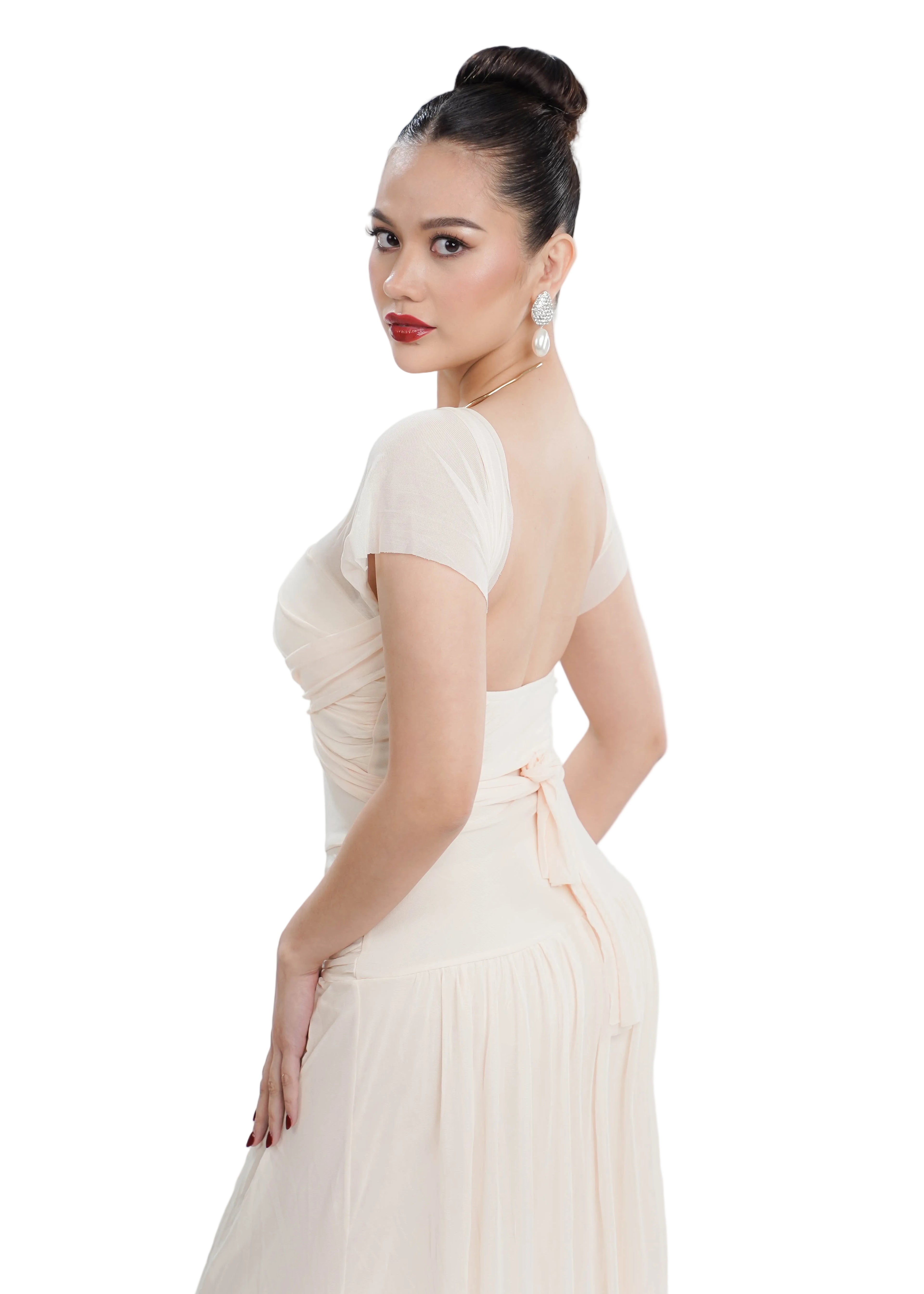 Ivory Soft Mesh Maxi