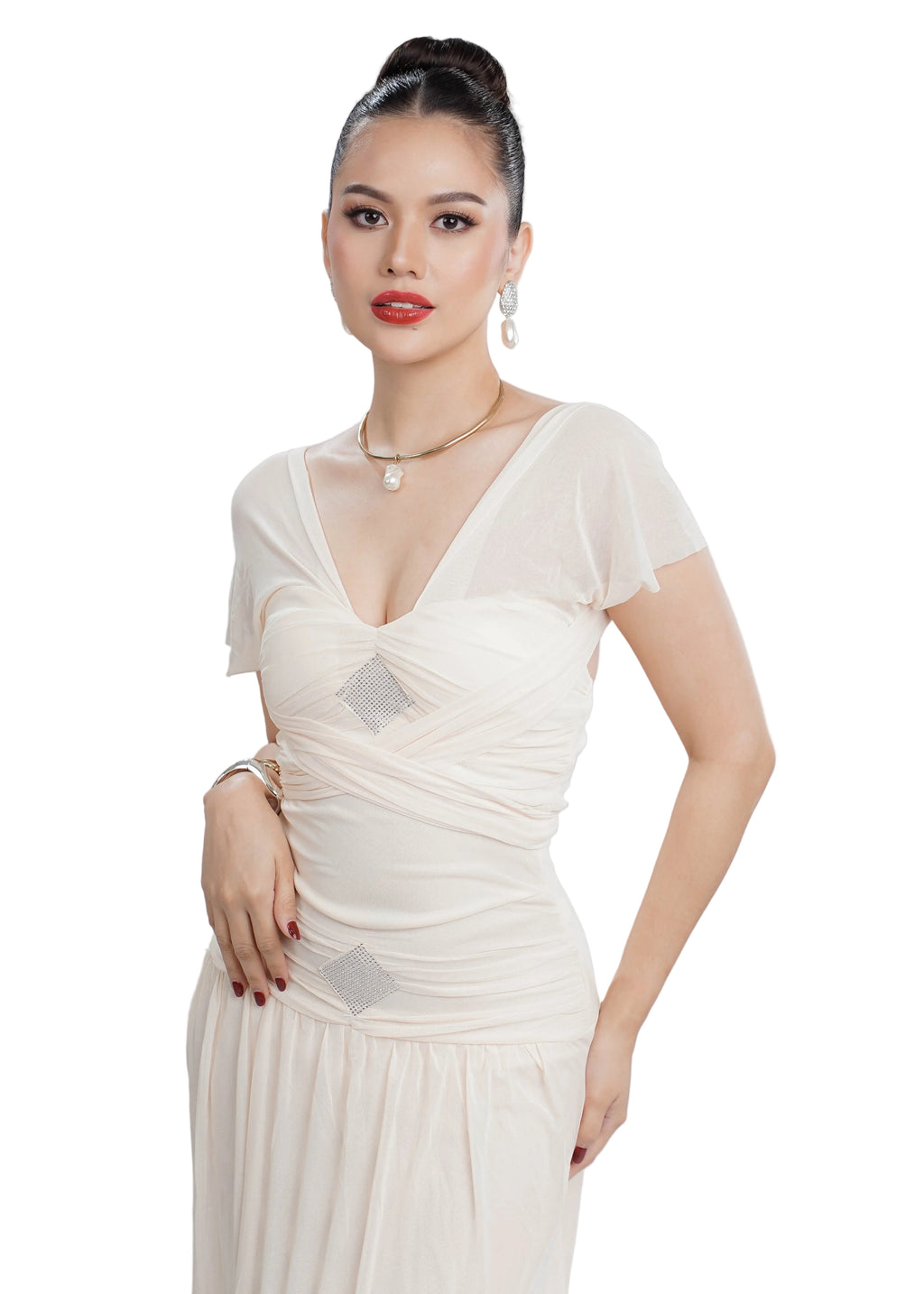 Ivory Soft Mesh Maxi