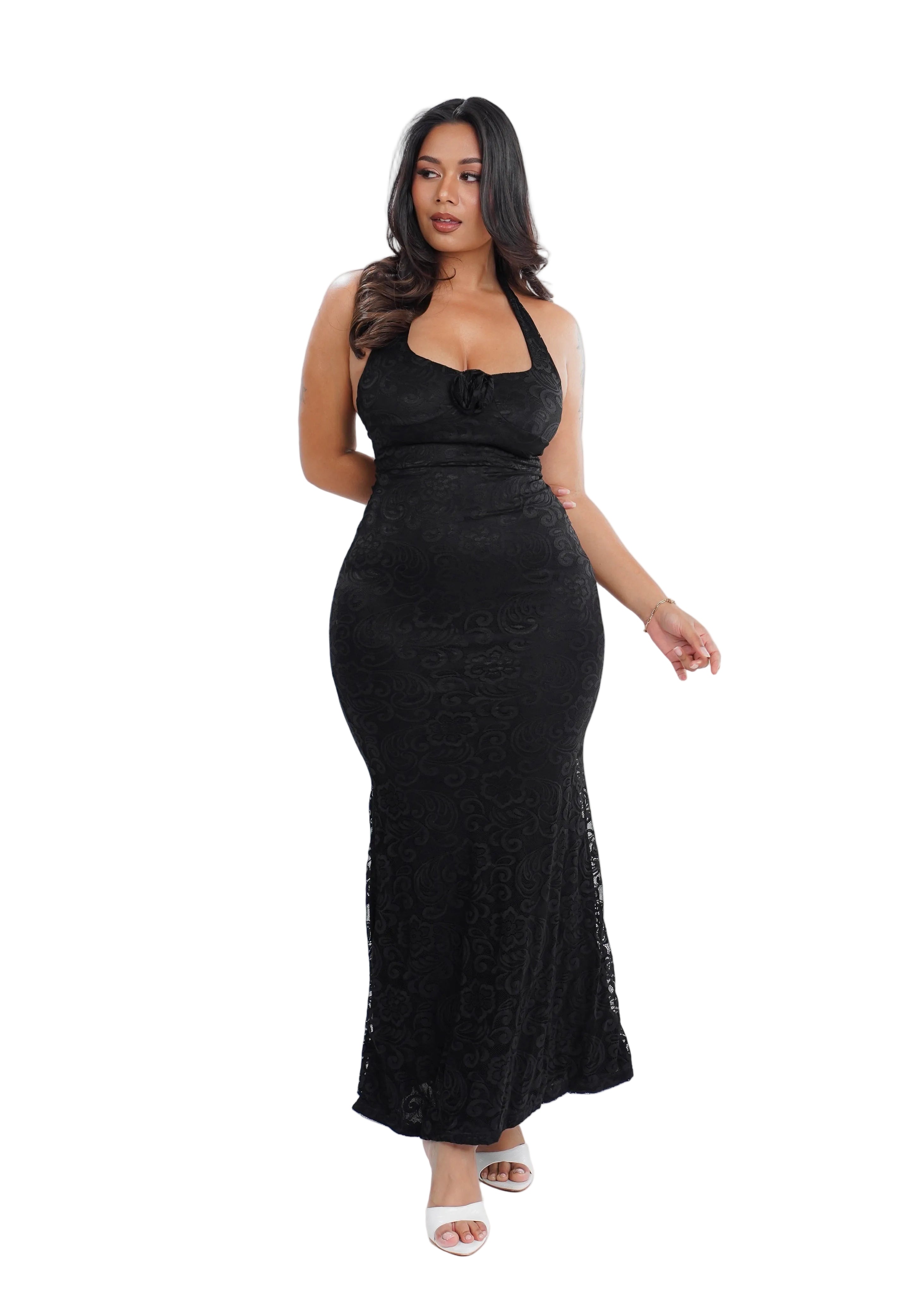 Floral Lace Maxi Dress