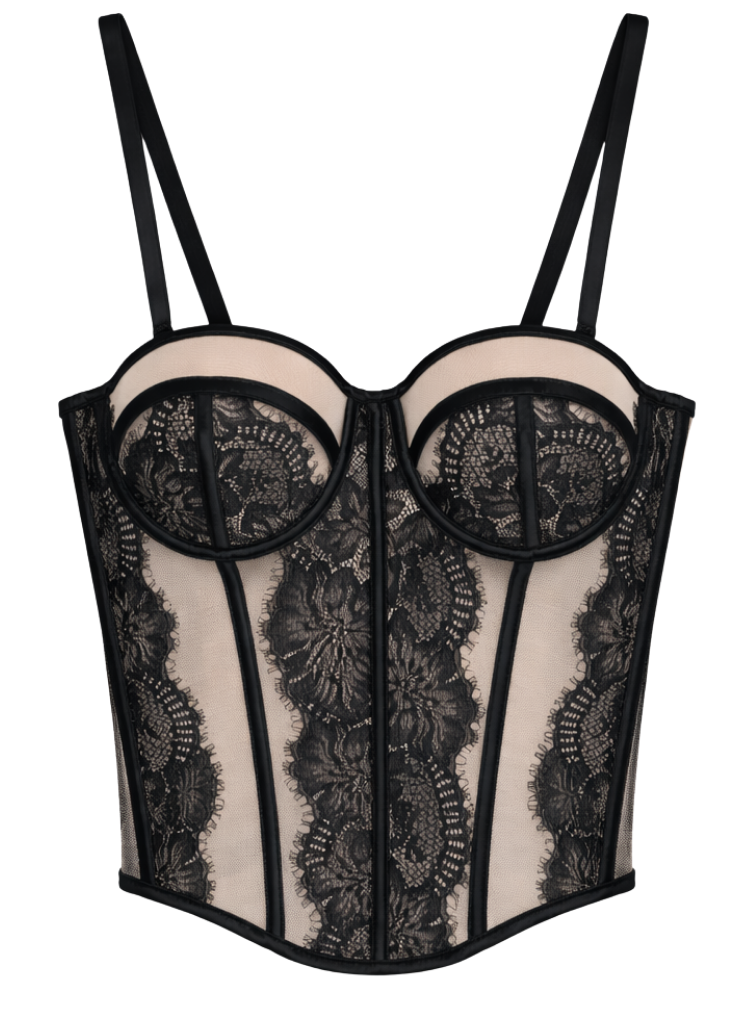 Lace Silhouette Corset Bustier