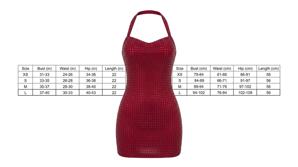 Rhinestone Mesh Mini Dress