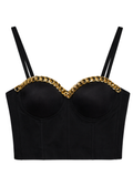 Gilded Glamour Chain Bustier Top